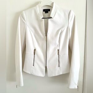 Marciano White Blazer Jacket Gold Zippers 0 XS Guess